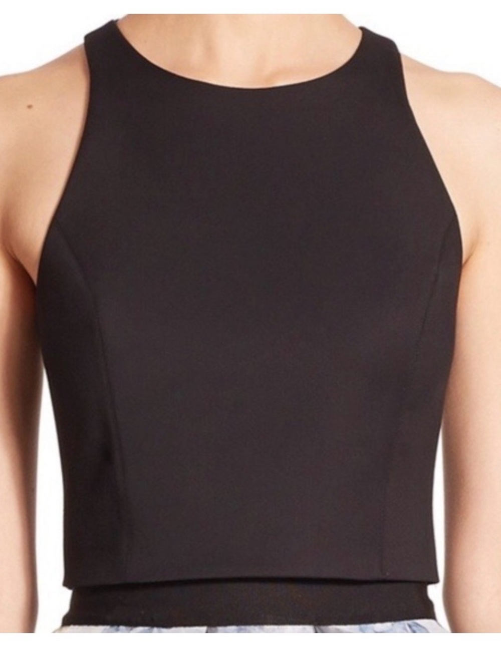 Sachin + Babi Black Sleeveless Crop Top